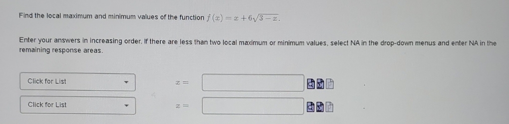 What are the steps to solve for this problem? Find the local