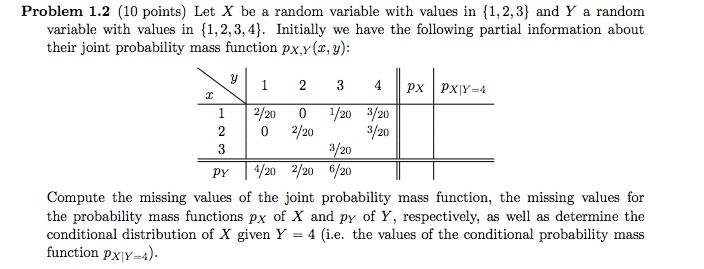 Let X be a random variable with values in t1, 2, 3u