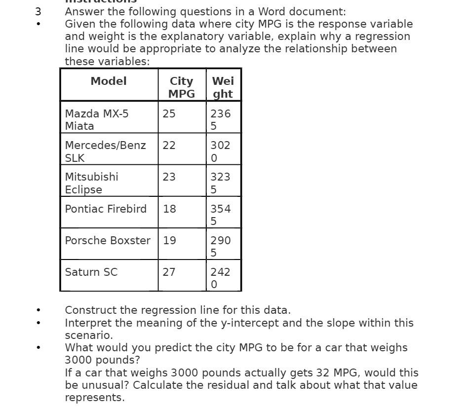 . w Answer the following questions in a Word document: Given