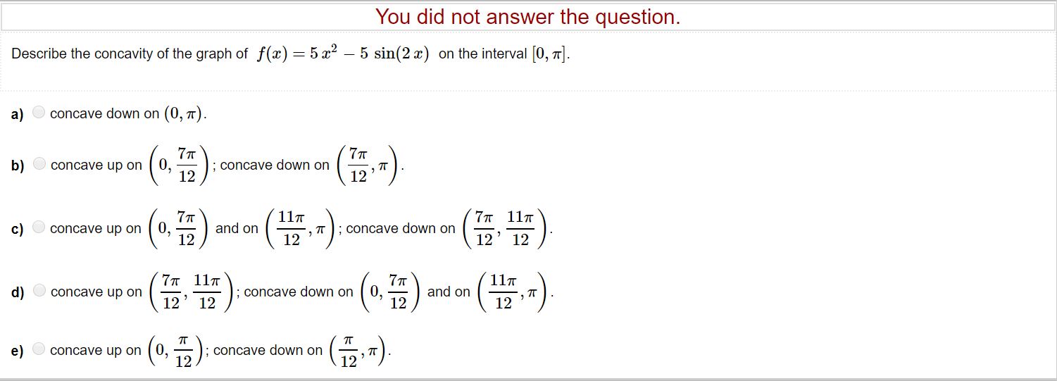 I need help finishing this problem. After calculating the second derivative, which