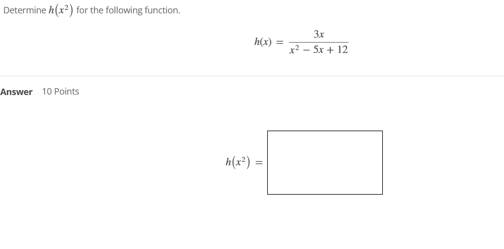  \fConsider the following function. h(x) = (x -2)2 - 1 Step