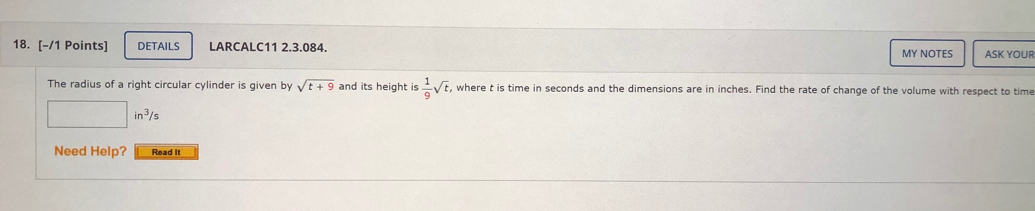 8 f' ( x) = Need Help? Read ItNeed Help? Read It