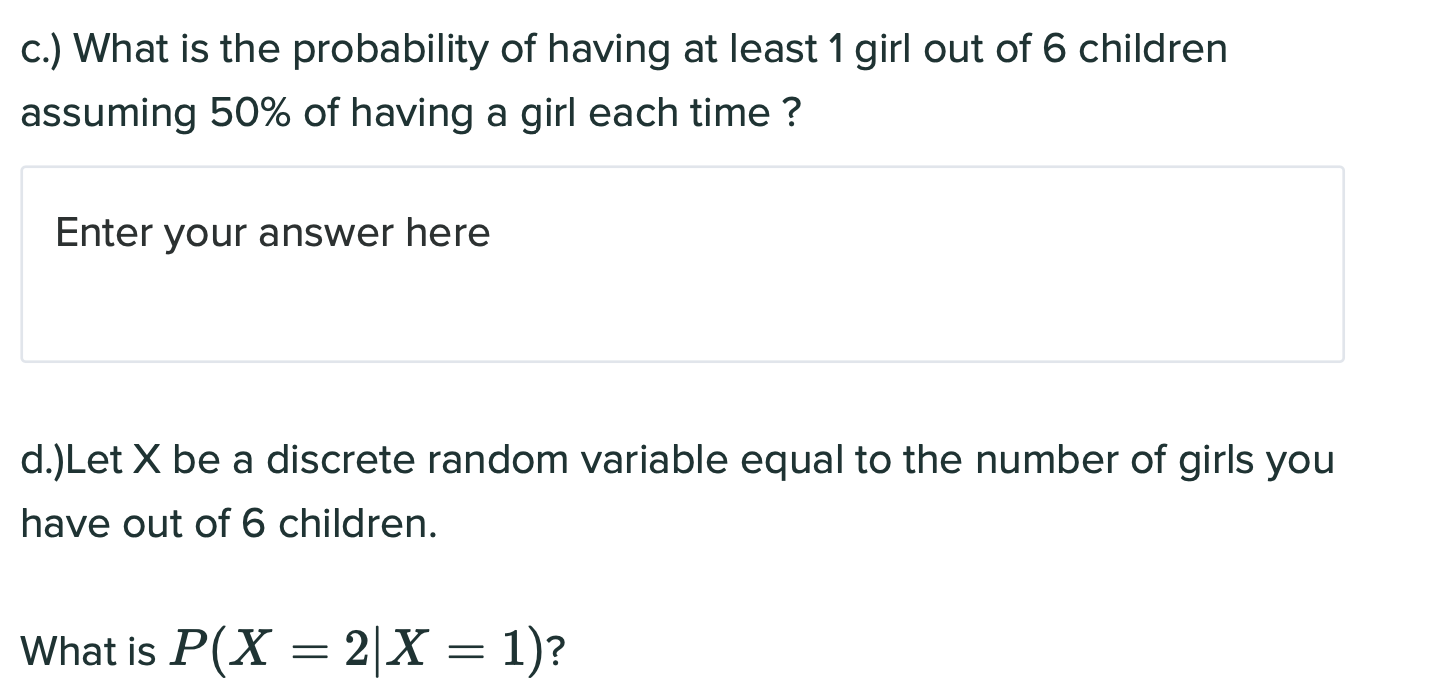 please answer part d, i know the answer to part c is