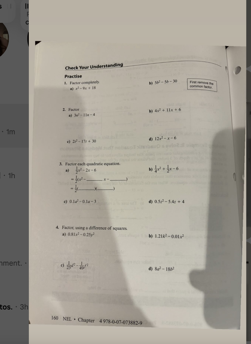 equation with the given solutions. a) 0,3 o -%.4 e -3 10.
