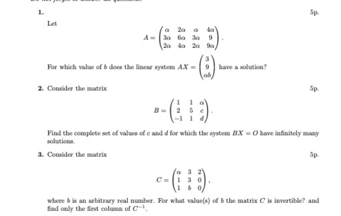please its important solve question 2 please 1. 5p- Let a 20