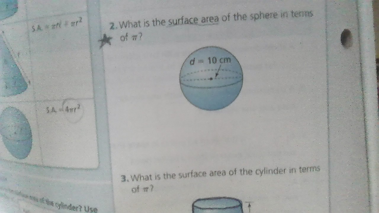 how do I solve this? 2. What is the surface area of
