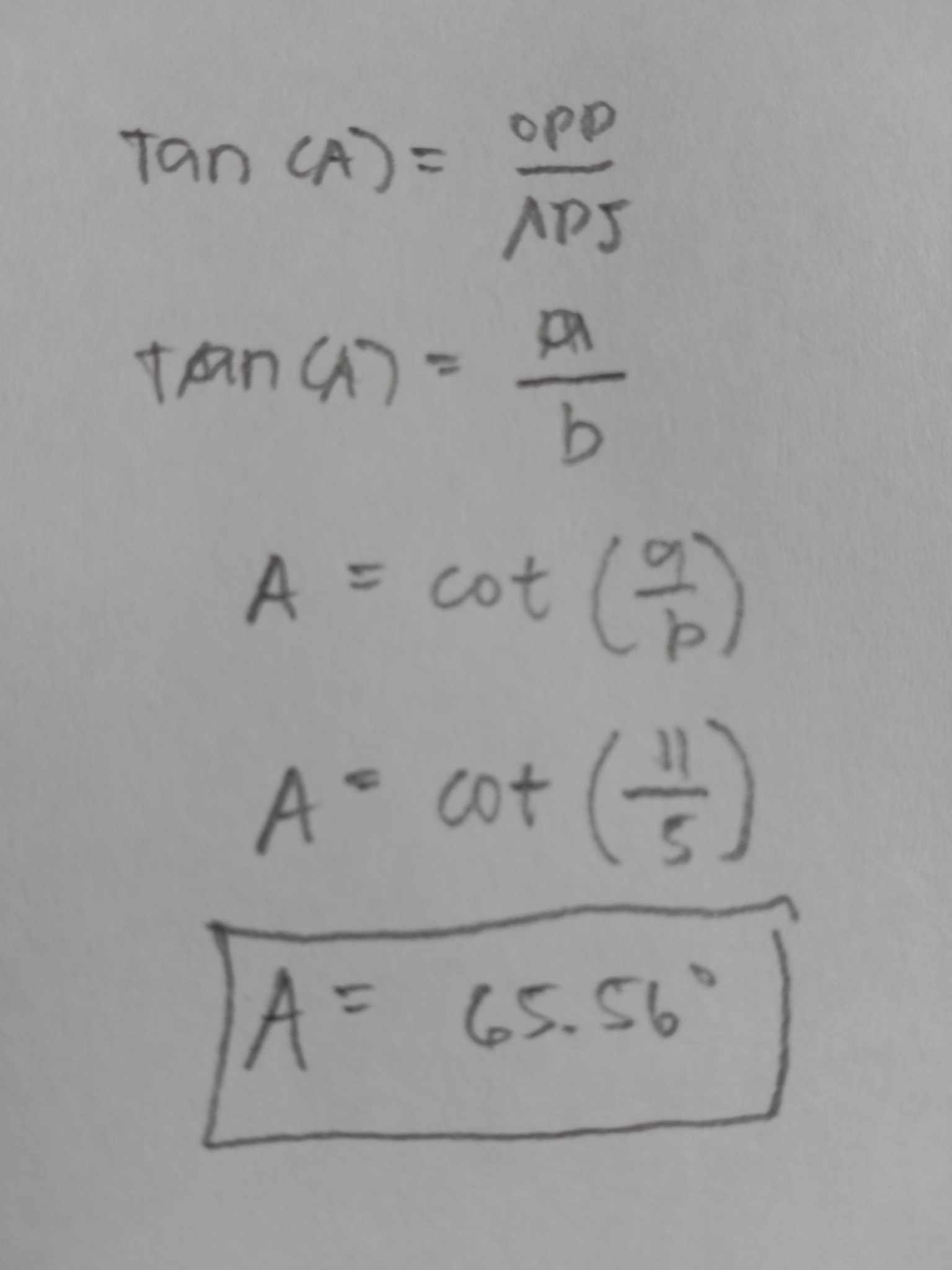 may not be drawn to scale. Suppose c =11 and A =10