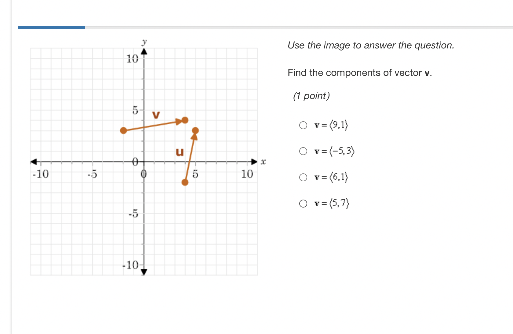  Use the image to answer the question. Find the components of