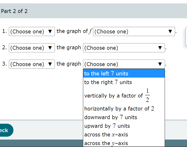 multiple transformations of functions to list, in order, the transfermations applied to