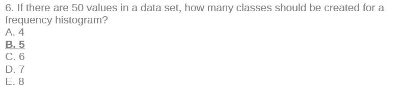 6. If there are 50 values in a data set, how