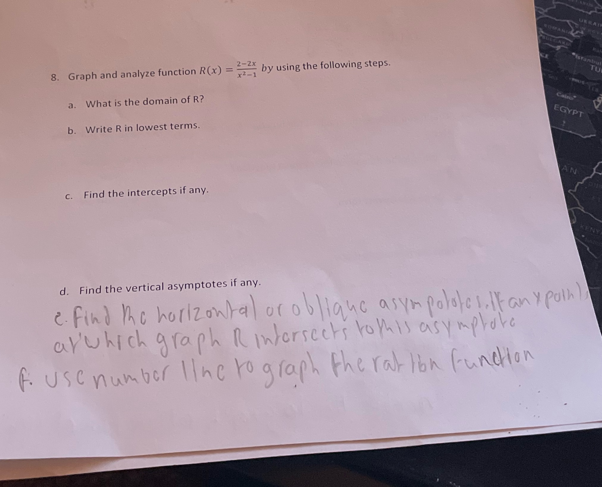  8. Graph and analyze function R(x) = x2-1 _ 2-2% by