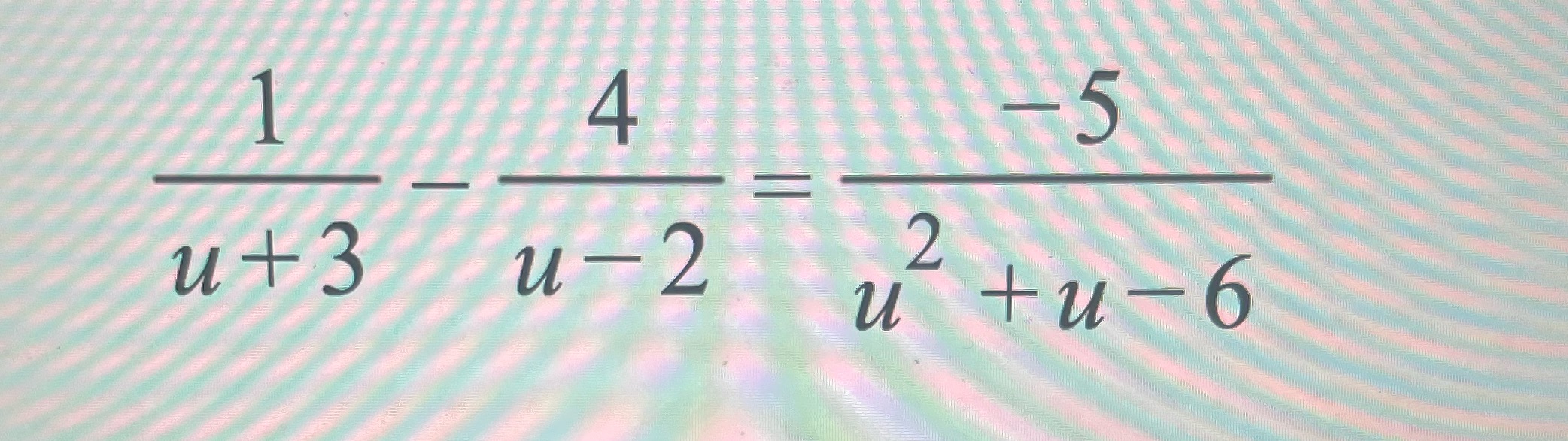 Solve for u Please explain step by step how step 5 =