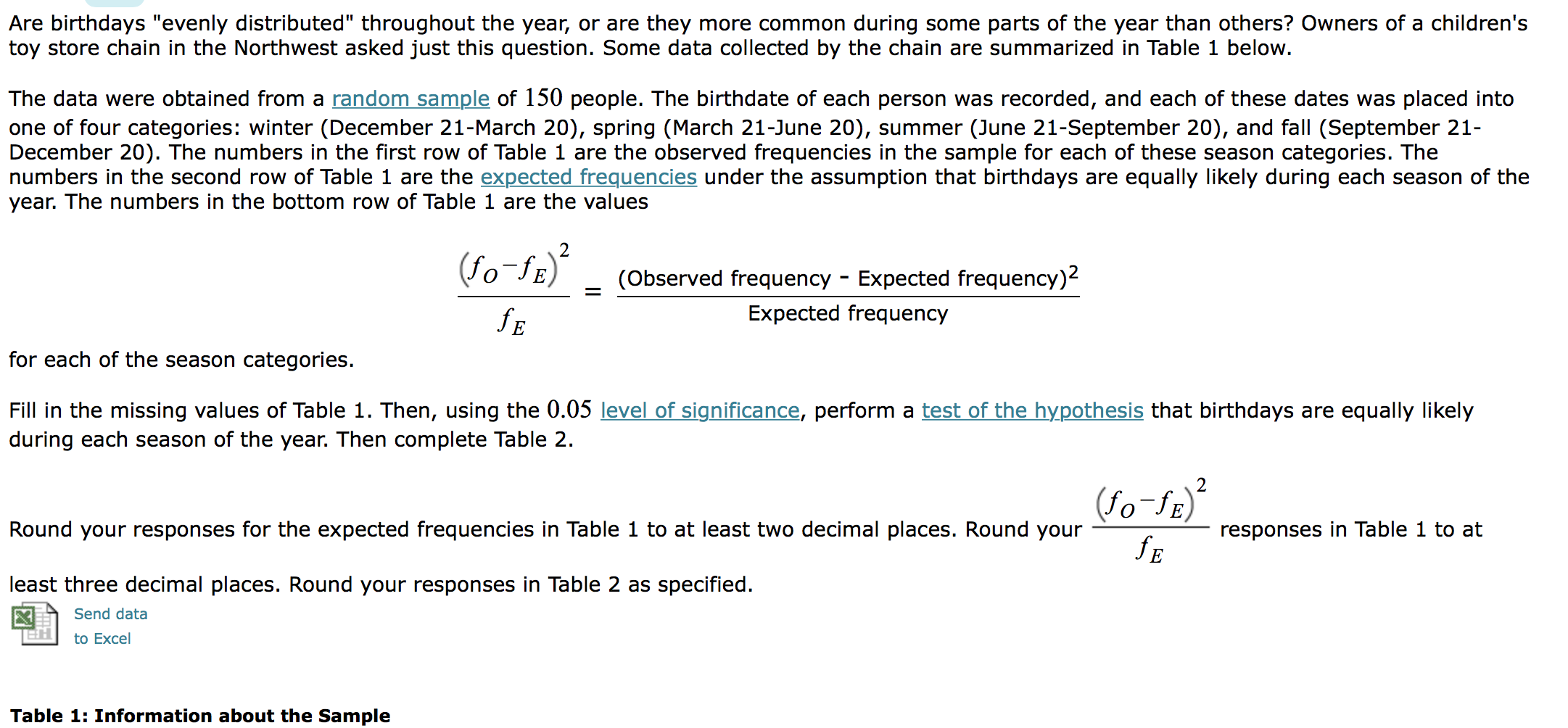 please view problem Are birthdays "evenly distributed" throughout the year, or are