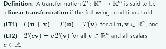 In each case, if the map is a linear transformation, provide a