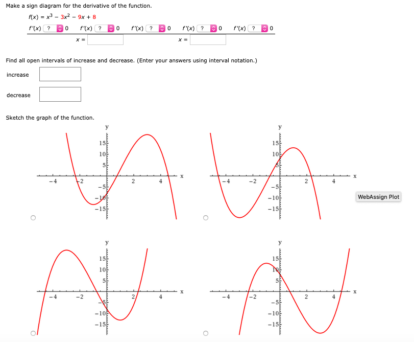 graphed below, complete the following. (Enter your answers using interval notation.) 2