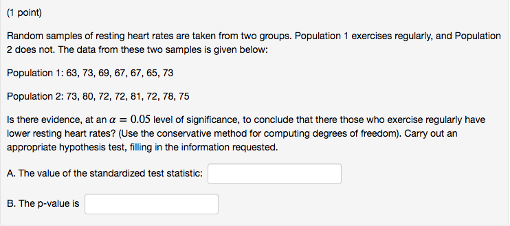 Can I please get some help me solve this... (1 point) Random