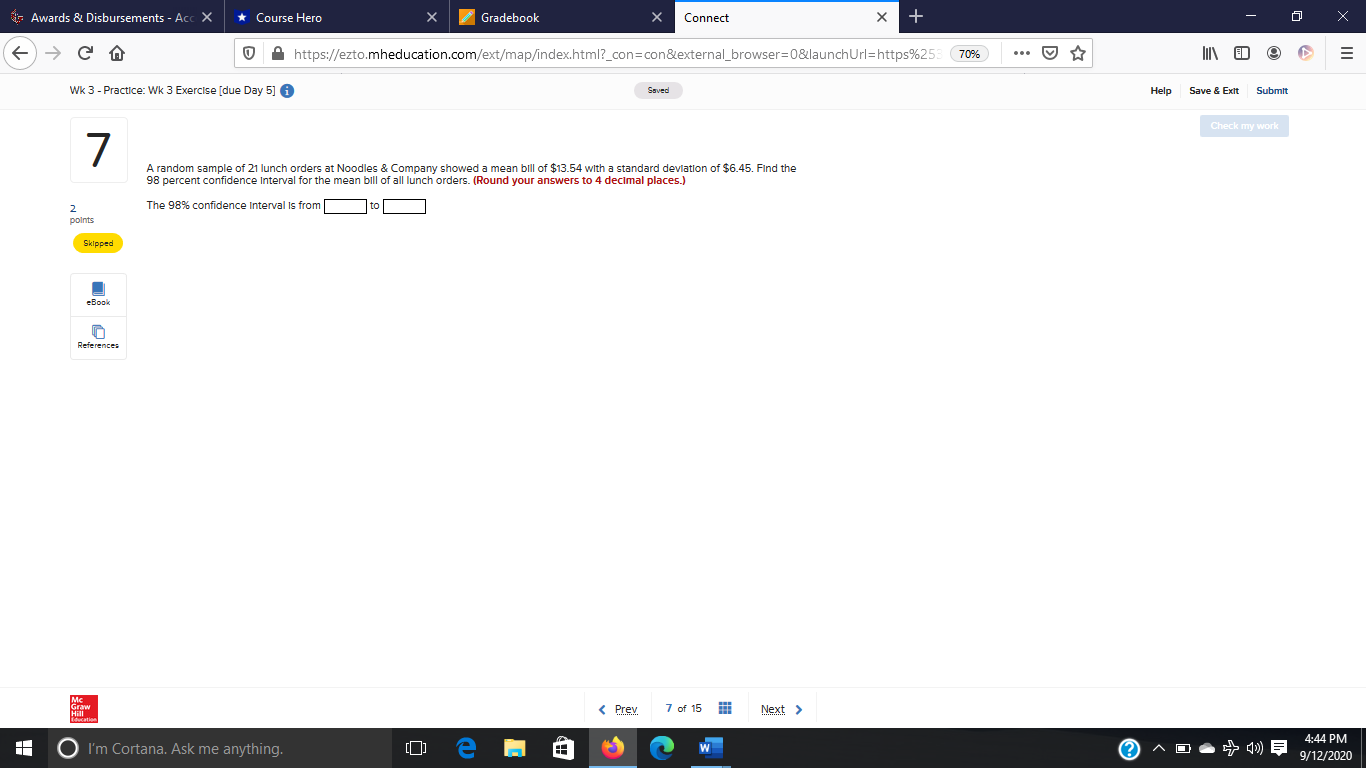 * Course Hero X Gradebook Connect X + X A https://ezto.mheducation.com/ext/map/index.html?_con=con&external_browser=0&launchUrl=https%253 70%