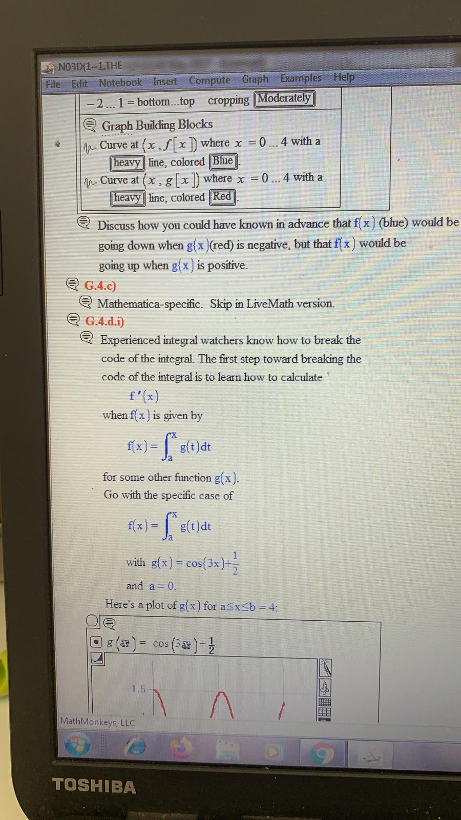 f [x ]) where x =0 ... 4 with a heavy| line,