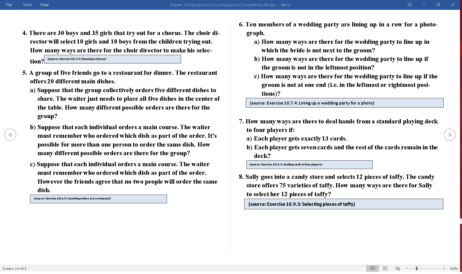  File Tools View Chapter 10 Introduction to Counting.docx [Compatibility Mode] -