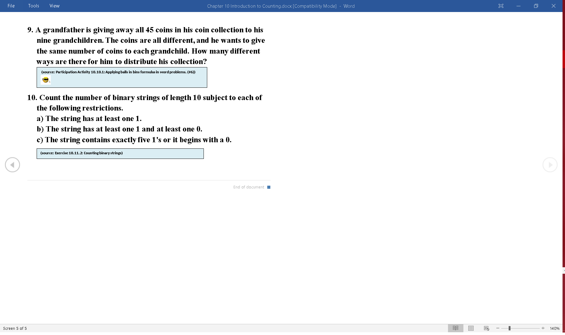 Word X 6. Ten members of a wedding party are lining up