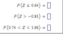 LetZbe astandard normal random variable. Calculate the followingprobabilitiesusing the calculator provided. Round