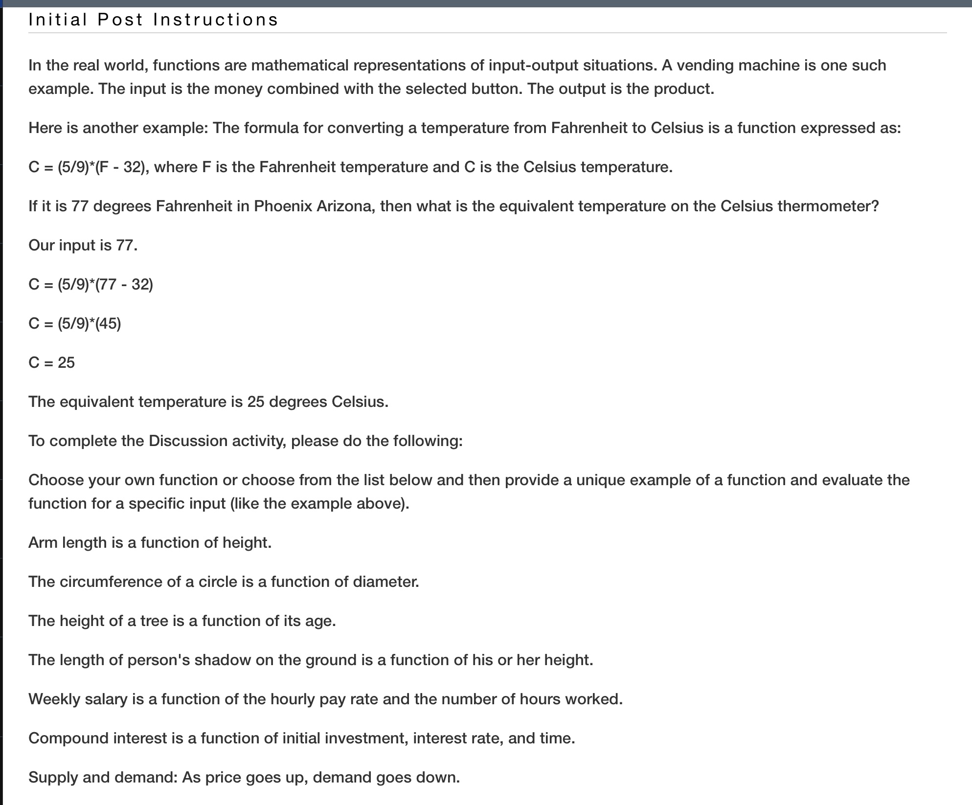 Hello, I need this question to be answer in a discusion form,