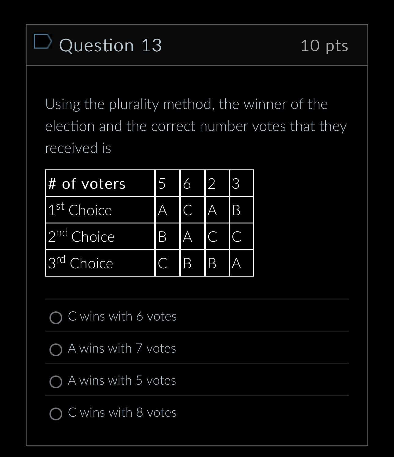 which player(s) are critical in the coalition { P1, P2, P3)? O
