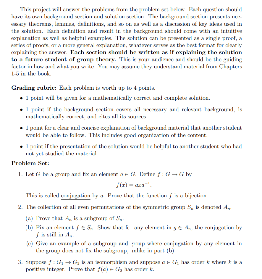  This project will answer the problems from the problem set below.