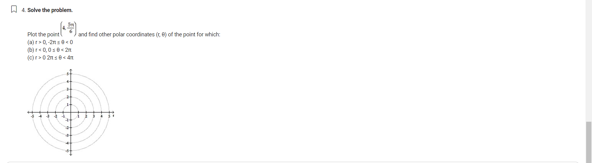 X = 10W 2. The letters r and 0 represent polar coordinates.
