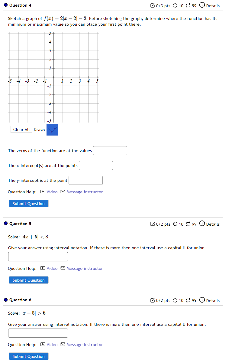 = |z| is shown below. Let g(x) be a transformation of f(x)