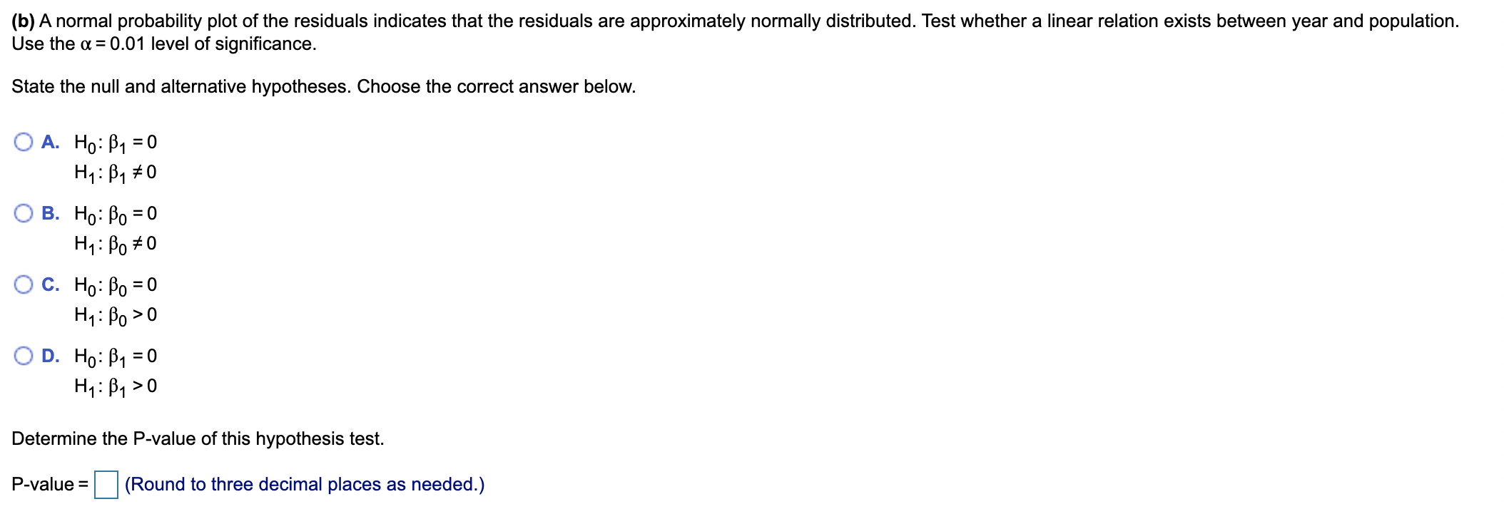 is interested in finding an equation that describes the population of the