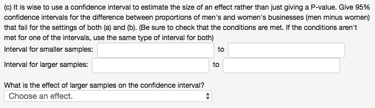 Never forget that even small effects can be statistically signicant if the