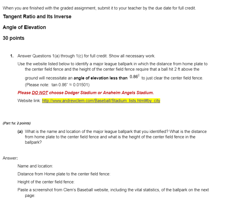 When you are finished with the graded assignment, submit it to