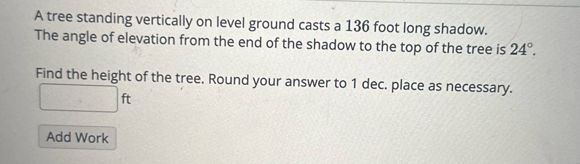 question 8 A tree standing vertically on level ground casts a 136
