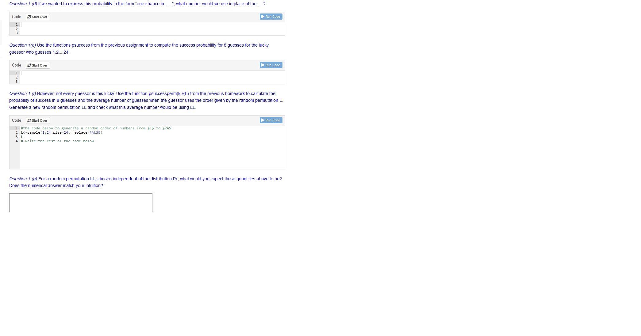 an arbitrary distribution Pr which obeys Pr[1] > Px 2] >... on