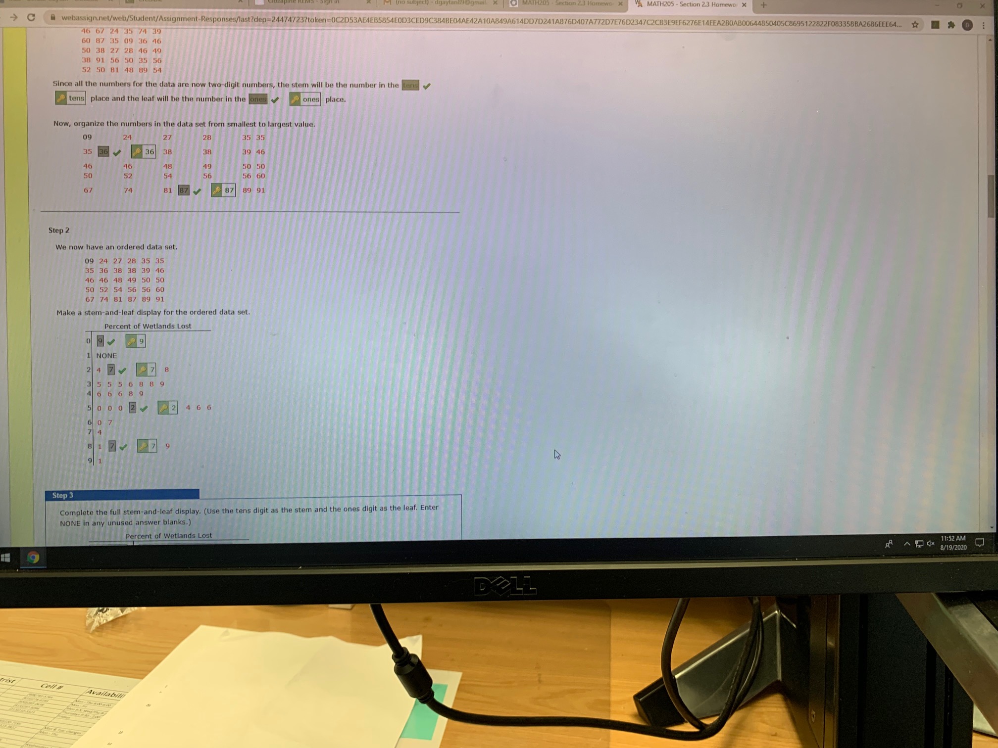 as follows. 33 35 38 87 45 48 9 37 27 27