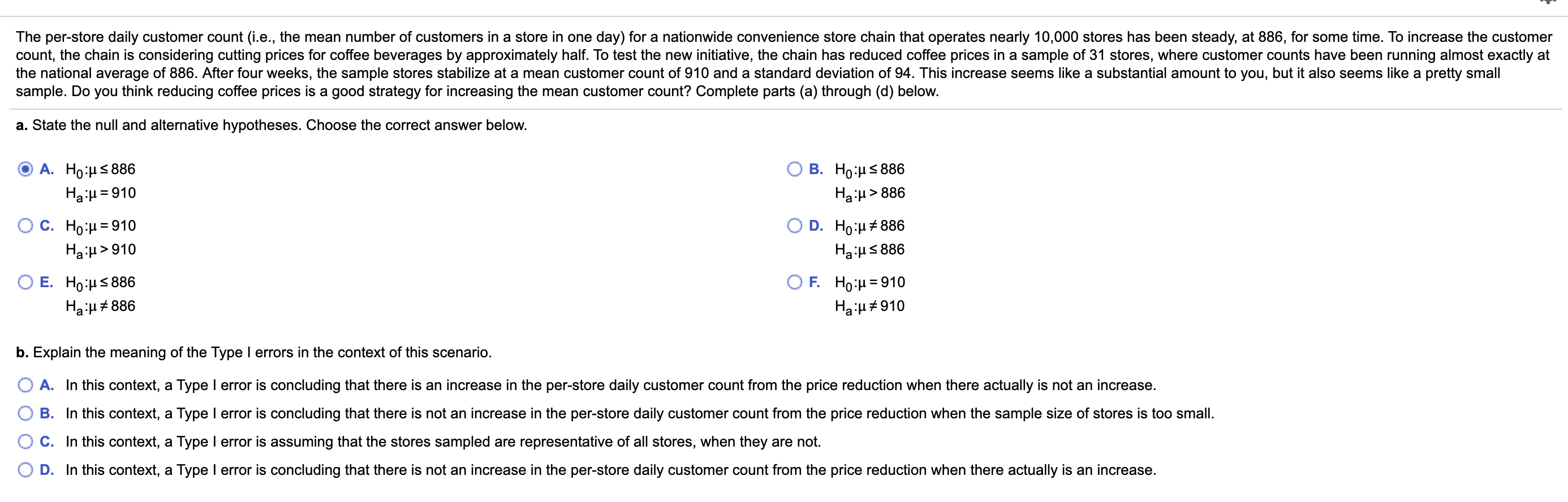 I have attached the question I need help with The per-store daily