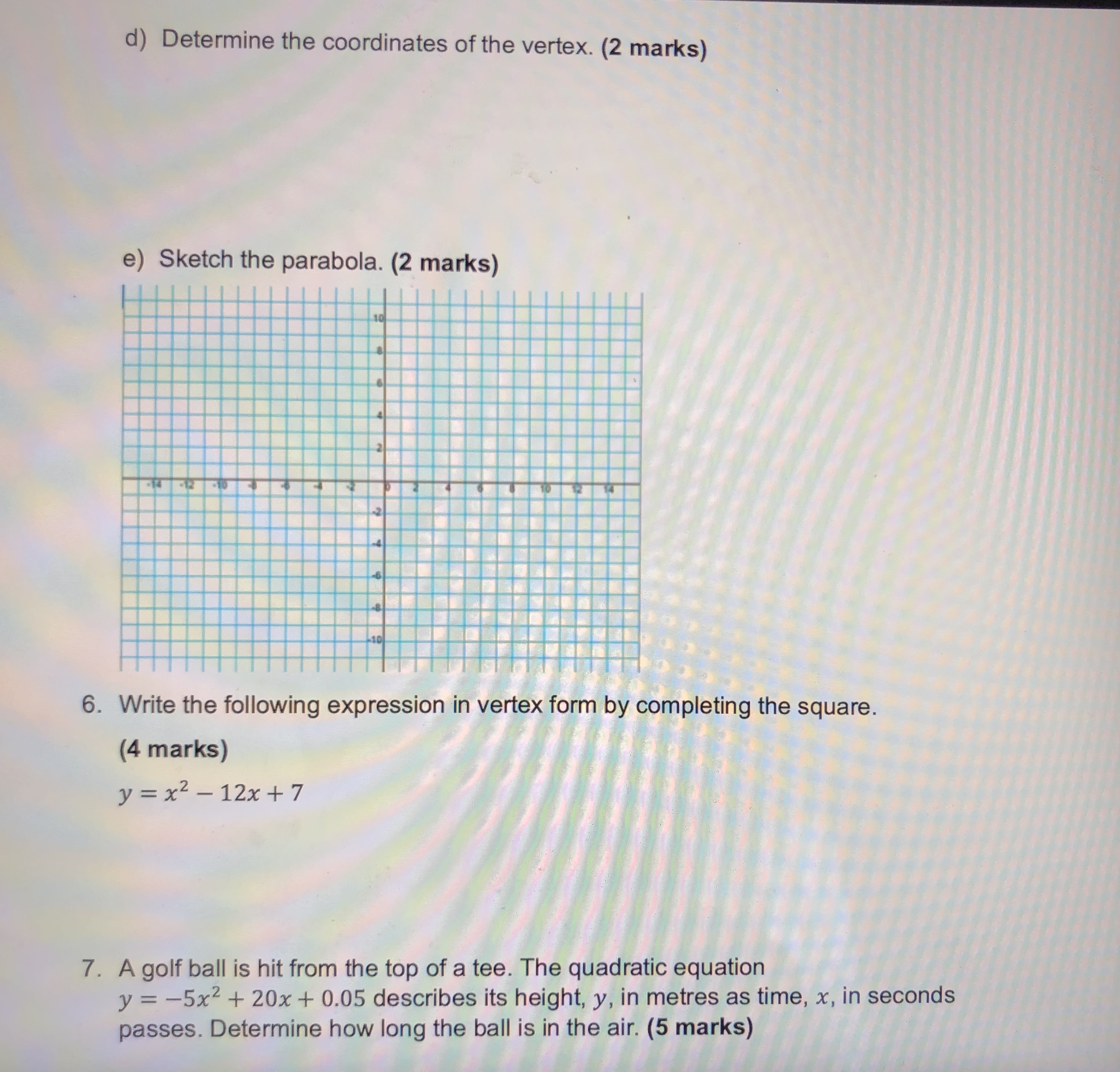 down? Compressed or stretched vertically? Vertex a minimum or maximum? Minimum or