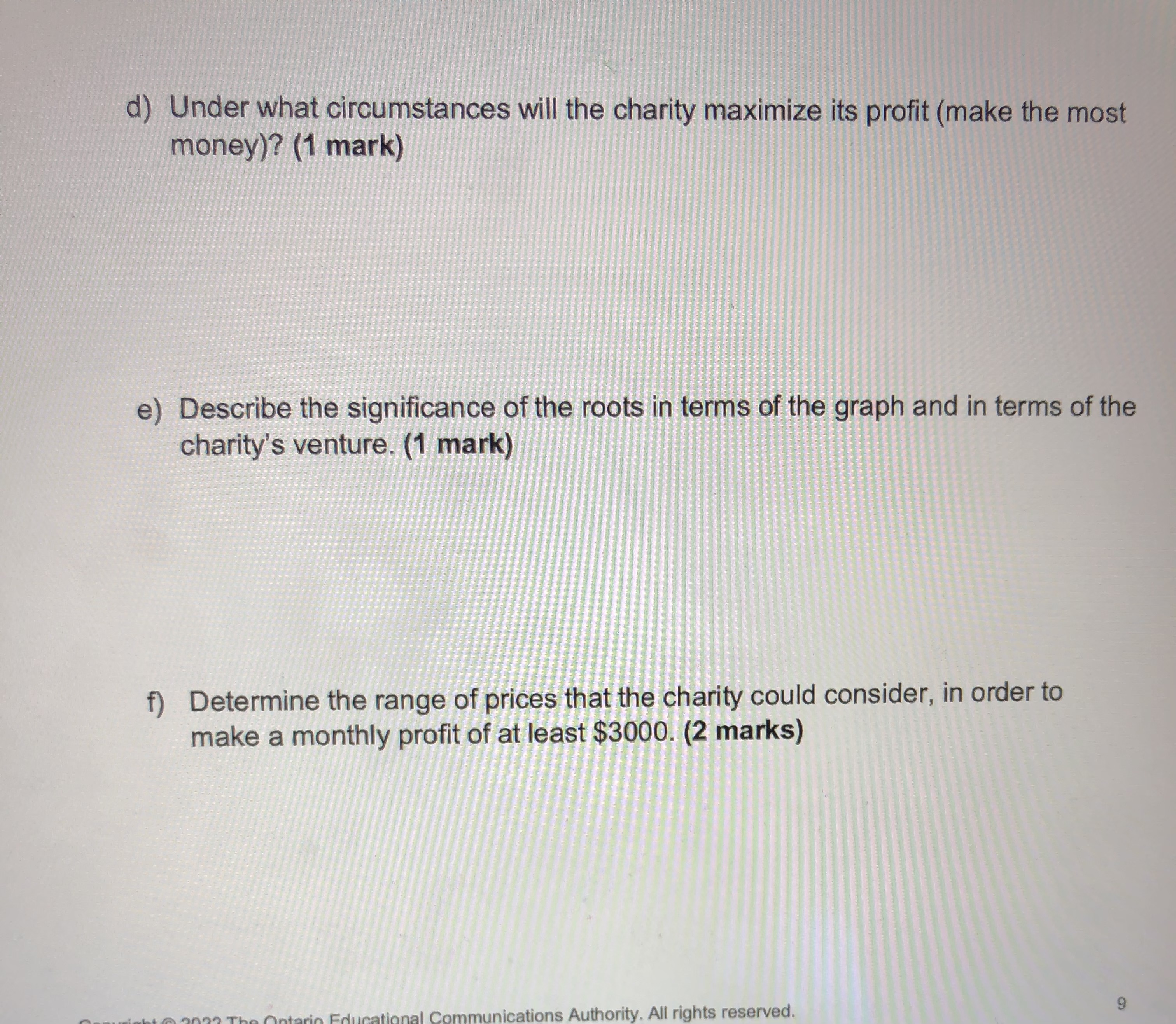 = 16x2 - 9 (3 marks)4. Given the following graph of a