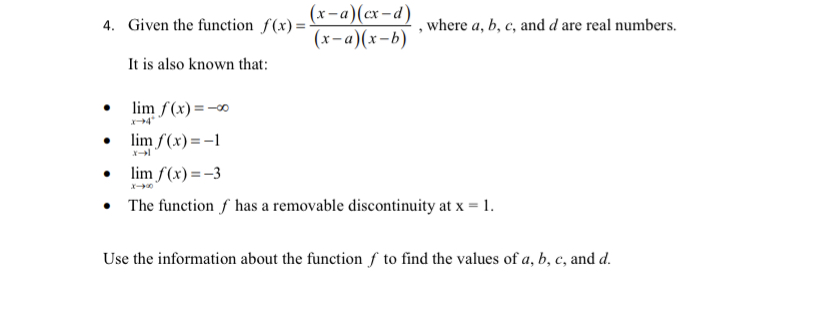 How do you solve #4? 4. Given the function f(x) = (x