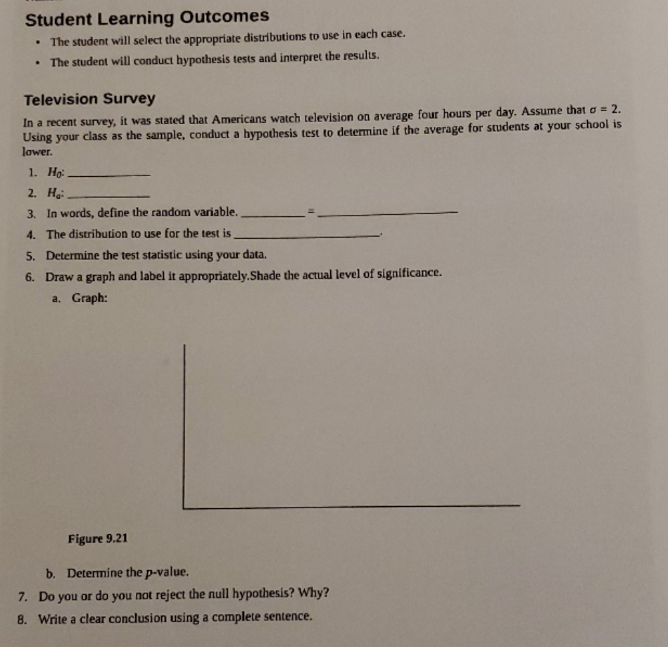 Please help solve this. Student Learning Outcomes . The student will select