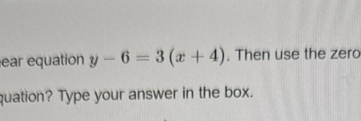 What is the zero of the graph is at the point ear
