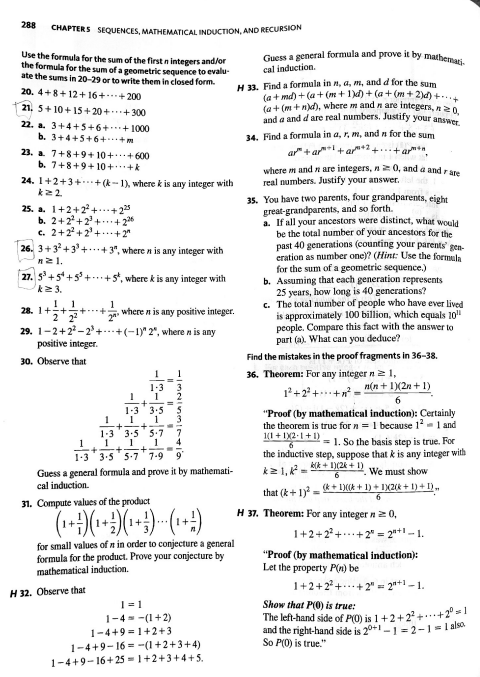 missing pieces in the following proof 7. For every integer n 2