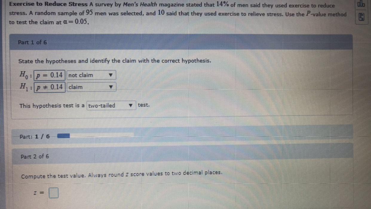 Just need the answer no need for explanation Exercise to Reduce Stress