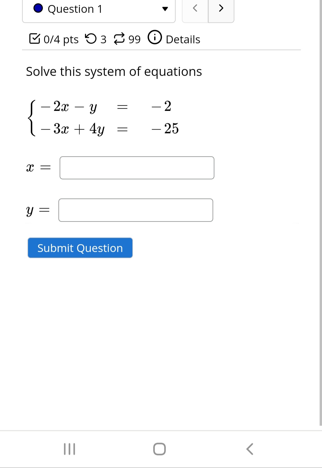  \f Question 2 v & o/apts O3 299 O Details When