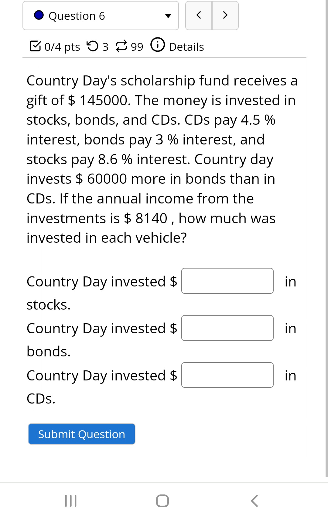 option A to produce a larger income, you would need sell at