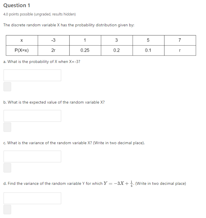 Answer the questions and show all the steps... Question 1 4.0 points