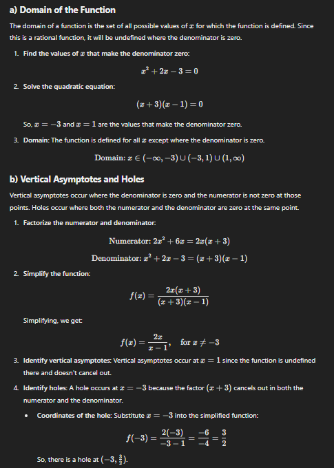 2x - 3 a) State the domain of the function. b) Find