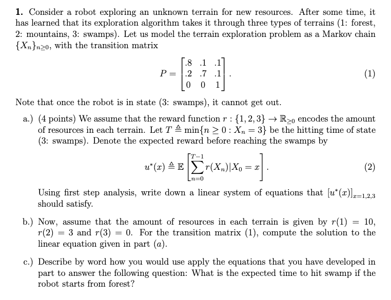 Hello, I'm studying stochastic processes but very stuck on this question at