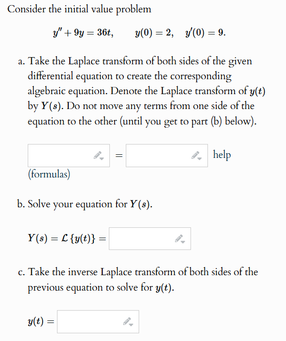  Consider the initial value problem yn_|_ 9y 36, y(0) = 2,